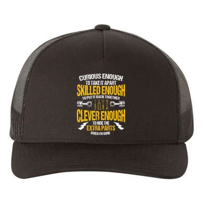 Funny Car Mechanic Gift Mechanic Tool Tuner Yupoong Adult 5-Panel Trucker Hat