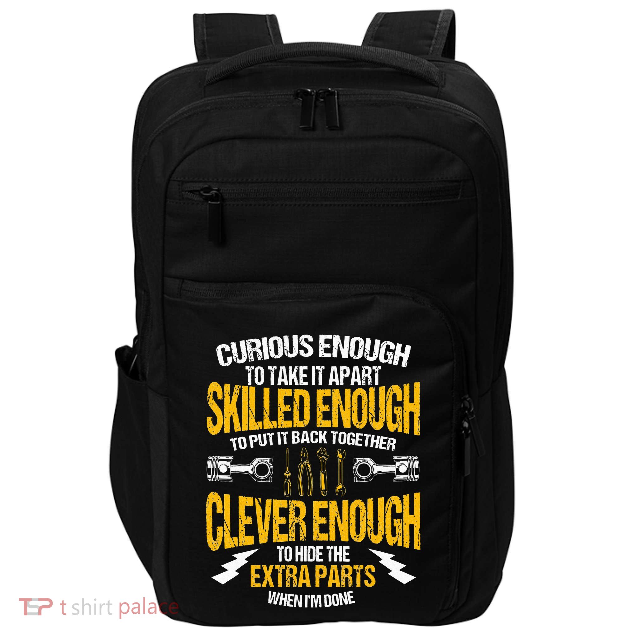 Funny Car Mechanic Gift Mechanic Tool Tuner Impact Tech Backpack