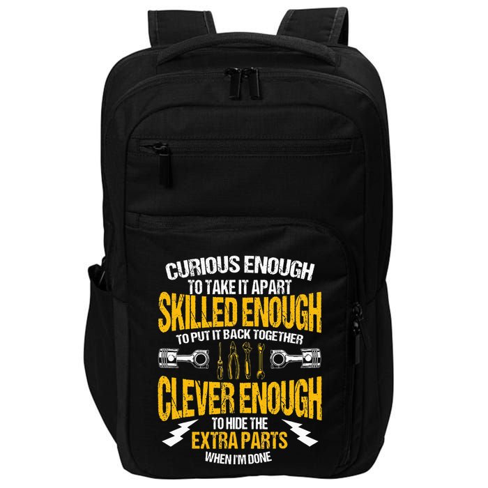 Funny Car Mechanic Gift Mechanic Tool Tuner Impact Tech Backpack