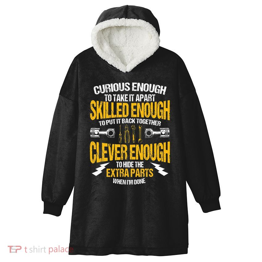 Funny Car Mechanic Gift Mechanic Tool Tuner Hooded Wearable Blanket