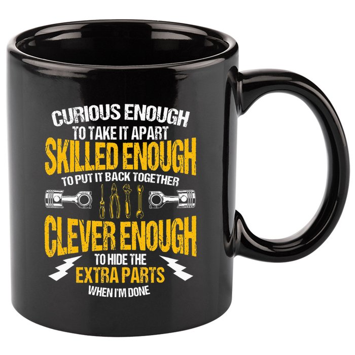 Funny Car Mechanic Gift Mechanic Tool Tuner 11oz C Handle Ceramic Mug