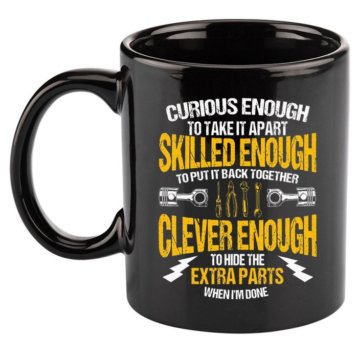 Funny Car Mechanic Gift Mechanic Tool Tuner 11oz C Handle Ceramic Mug