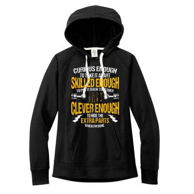 Funny Car Mechanic Gift Mechanic Tool Tuner Women's Fleece Hoodie