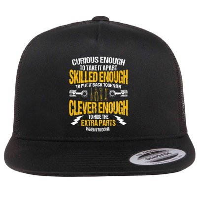 Funny Car Mechanic Gift Mechanic Tool Tuner Flatbill Hat