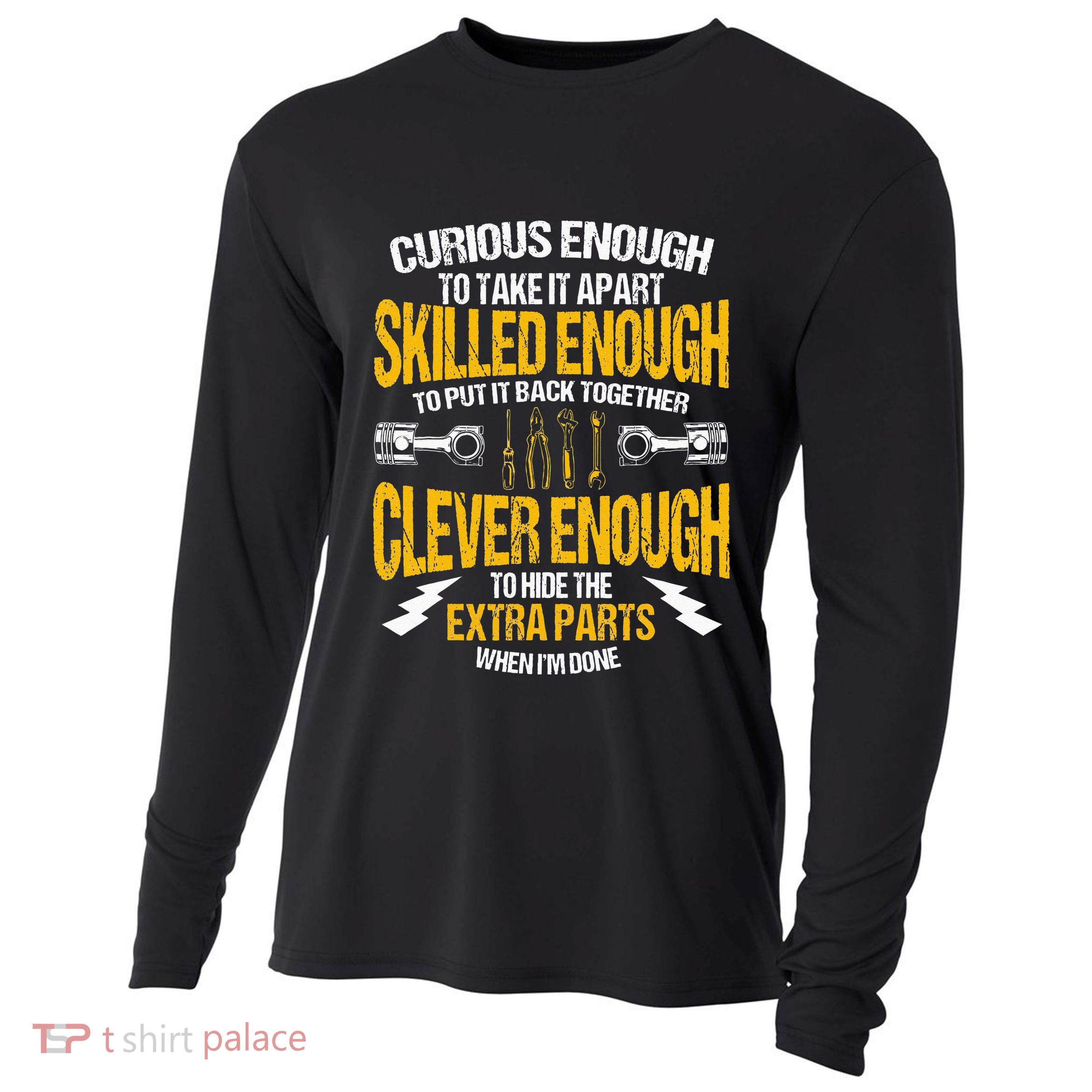 Funny Car Mechanic Gift Mechanic Tool Tuner Cooling Performance Long Sleeve Crew