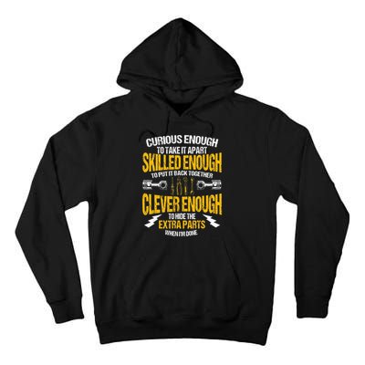 Funny Car Mechanic Gift Mechanic Tool Tuner Tall Hoodie