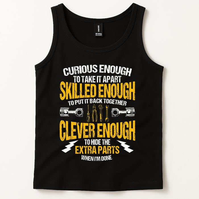 Funny Car Mechanic Gift Mechanic Tool Tuner Tank Top