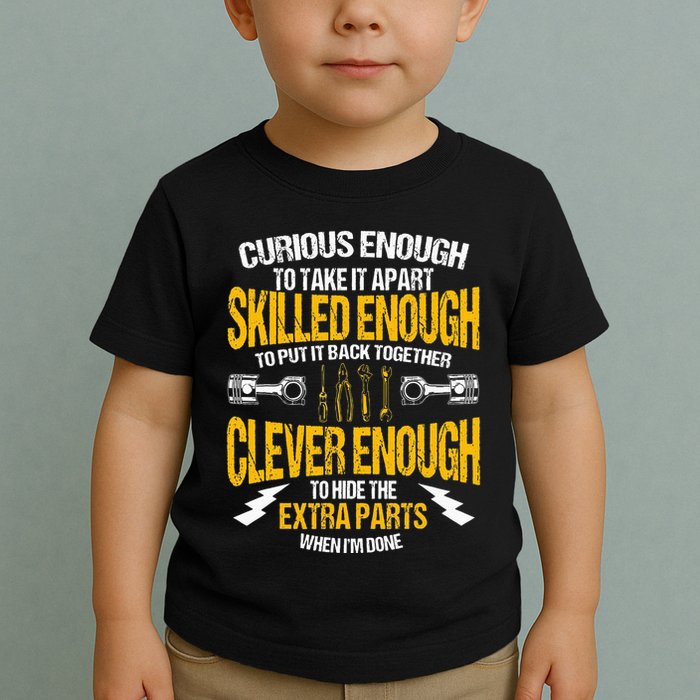 Funny Car Mechanic Gift Mechanic Tool Tuner Toddler T-Shirt
