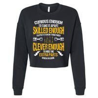 Funny Car Mechanic Gift Mechanic Tool Tuner Cropped Pullover Crew