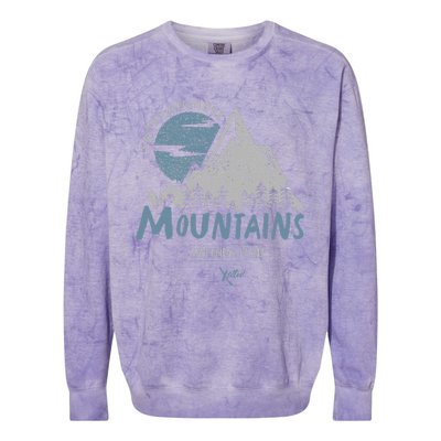 Faith Can Move Mountains Christian Colorblast Crewneck Sweatshirt