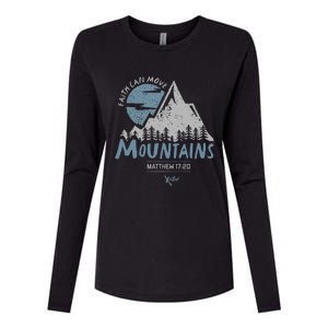 Faith Can Move Mountains Christian Womens Cotton Relaxed Long Sleeve T-Shirt