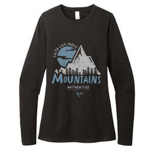 Faith Can Move Mountains Christian Womens CVC Long Sleeve Shirt