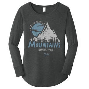 Faith Can Move Mountains Christian Women's Perfect Tri Tunic Long Sleeve Shirt