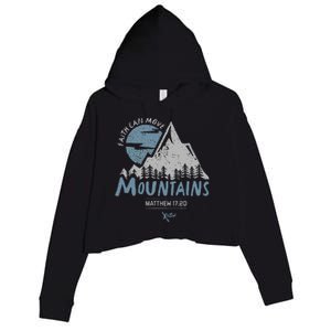 Faith Can Move Mountains Christian Crop Fleece Hoodie