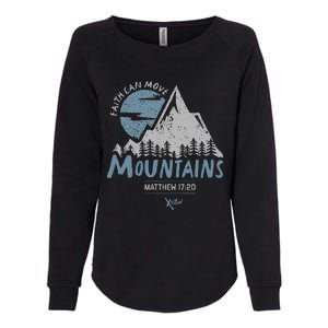 Faith Can Move Mountains Christian Womens California Wash Sweatshirt