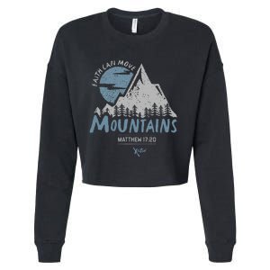 Faith Can Move Mountains Christian Cropped Pullover Crew