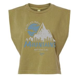 Faith Can Move Mountains Christian Garment-Dyed Women's Muscle Tee