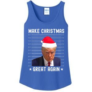 Funny Christmas Make Christmas Great Again Trump Mug Shot Gift Ladies Essential Tank