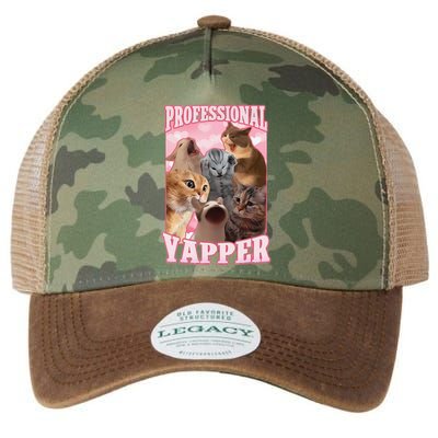 Funny Cat Meme Professional Yapper Cat Oddly Specific Dank Legacy Tie Dye Trucker Hat