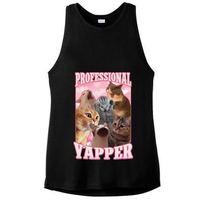 Funny Cat Meme Professional Yapper Cat Oddly Specific Dank Ladies PosiCharge Tri-Blend Wicking Tank