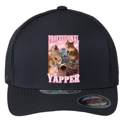 Funny Cat Meme Professional Yapper Cat Oddly Specific Dank Flexfit Unipanel Trucker Cap