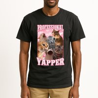 Funny Cat Meme Professional Yapper Cat Oddly Specific Dank Tall T-Shirt