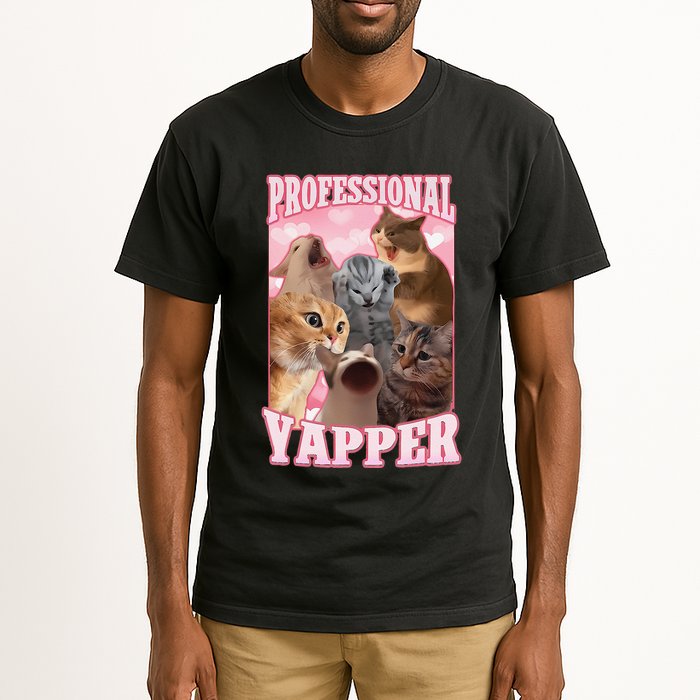 Funny Cat Meme Professional Yapper Cat Oddly Specific Dank Tall T-Shirt