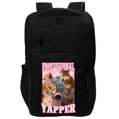 Funny Cat Meme Professional Yapper Cat Oddly Specific Dank Impact Tech Backpack