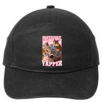 Funny Cat Meme Professional Yapper Cat Oddly Specific Dank 7-Panel Snapback Hat