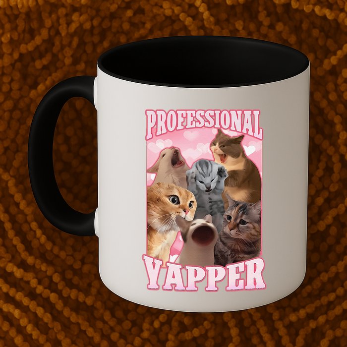 Funny Cat Meme Professional Yapper Cat Oddly Specific Dank Mug