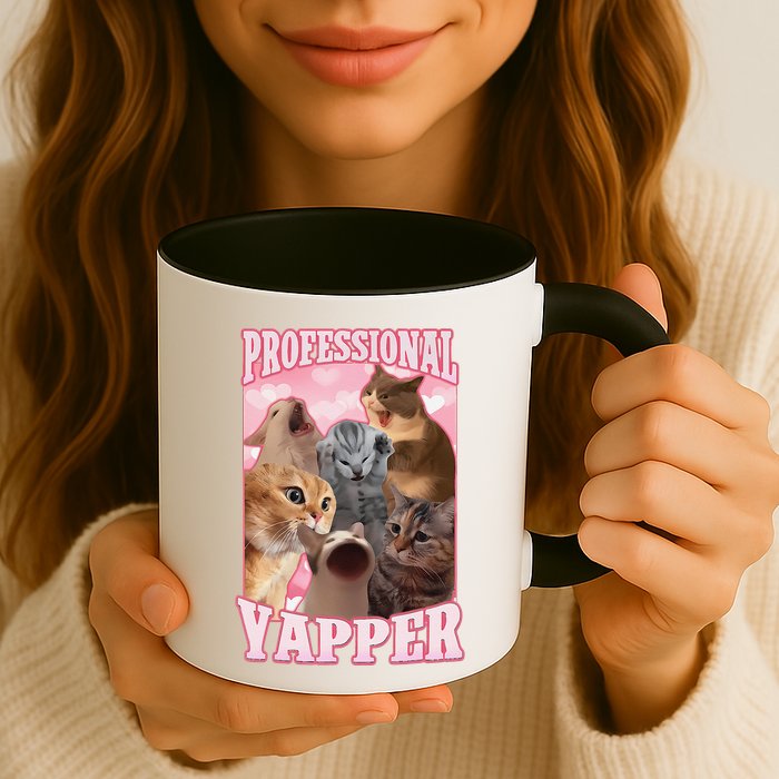 Funny Cat Meme Professional Yapper Cat Oddly Specific Dank Mug
