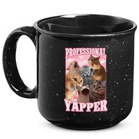 Funny Cat Meme Professional Yapper Cat Oddly Specific Dank 15oz Campfire Ceramic Mug