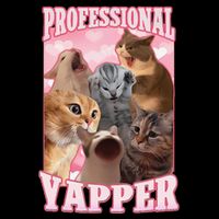 Funny Cat Meme Professional Yapper Cat Oddly Specific Dank Drawstring Bag