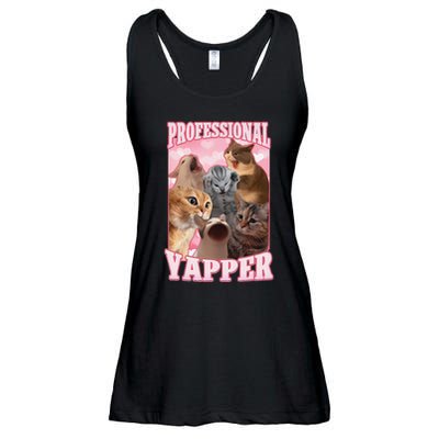 Funny Cat Meme Professional Yapper Cat Oddly Specific Dank Ladies Essential Flowy Tank