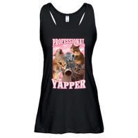 Funny Cat Meme Professional Yapper Cat Oddly Specific Dank Ladies Essential Flowy Tank