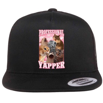 Funny Cat Meme Professional Yapper Cat Oddly Specific Dank Flatbill Hat
