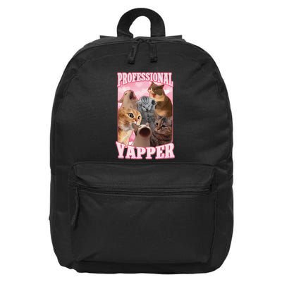 Funny Cat Meme Professional Yapper Cat Oddly Specific Dank 16 in Basic Backpack