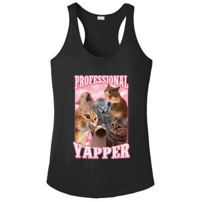 Funny Cat Meme Professional Yapper Cat Oddly Specific Dank Ladies PosiCharge Competitor Racerback Tank