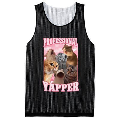 Funny Cat Meme Professional Yapper Cat Oddly Specific Dank Mesh Reversible Basketball Jersey Tank