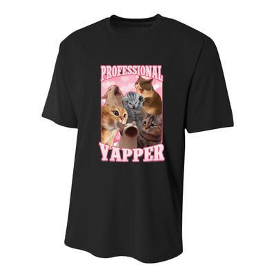 Funny Cat Meme Professional Yapper Cat Oddly Specific Dank Youth Performance Sprint T-Shirt