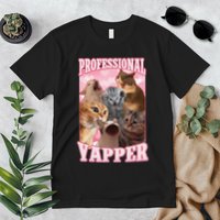 Funny Cat Meme Professional Yapper Cat Oddly Specific Dank Premium T-Shirt