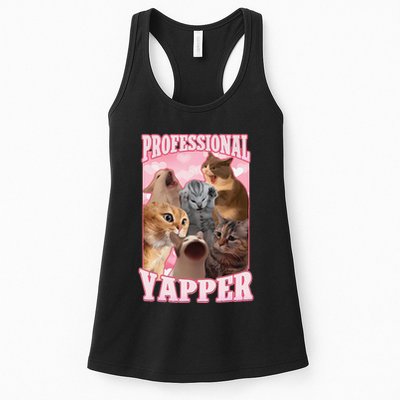 Funny Cat Meme Professional Yapper Cat Oddly Specific Dank Womens Tank Top