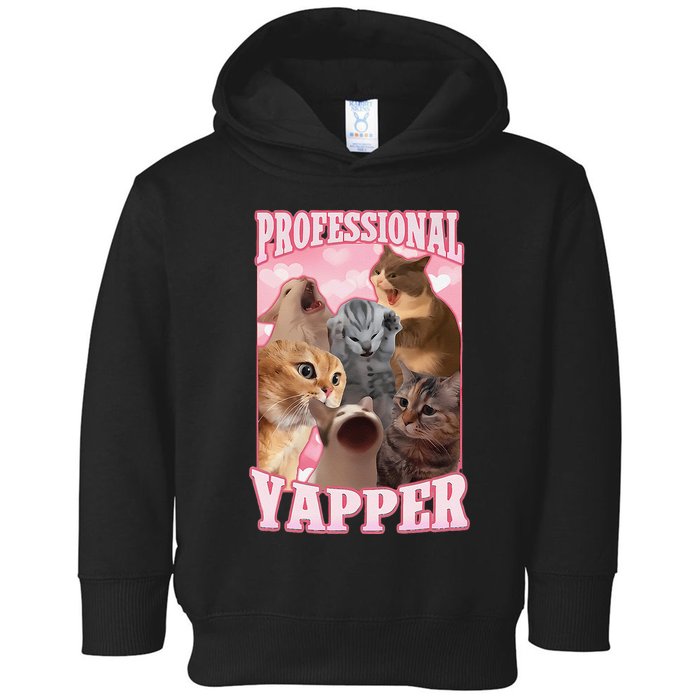 Funny Cat Meme Professional Yapper Cat Oddly Specific Dank Toddler Hoodie