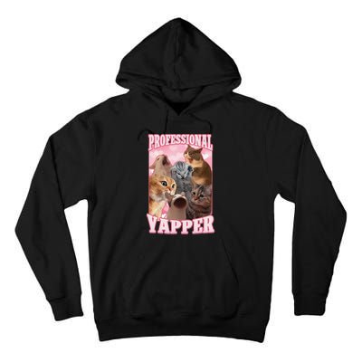 Funny Cat Meme Professional Yapper Cat Oddly Specific Dank Tall Hoodie