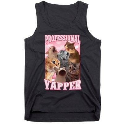 Funny Cat Meme Professional Yapper Cat Oddly Specific Dank Tank Top