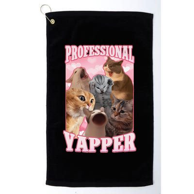 Funny Cat Meme Professional Yapper Cat Oddly Specific Dank Golf Towel