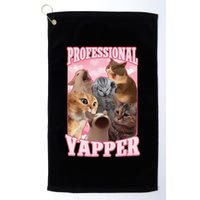 Funny Cat Meme Professional Yapper Cat Oddly Specific Dank Golf Towel
