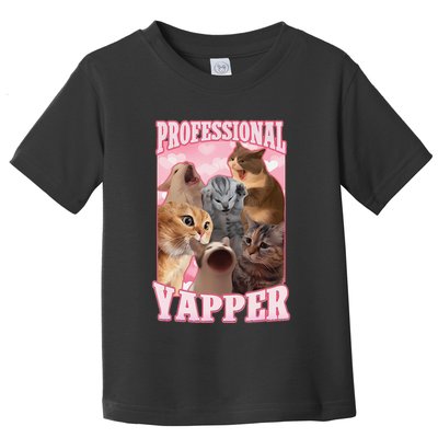 Funny Cat Meme Professional Yapper Cat Oddly Specific Dank Toddler T-Shirt