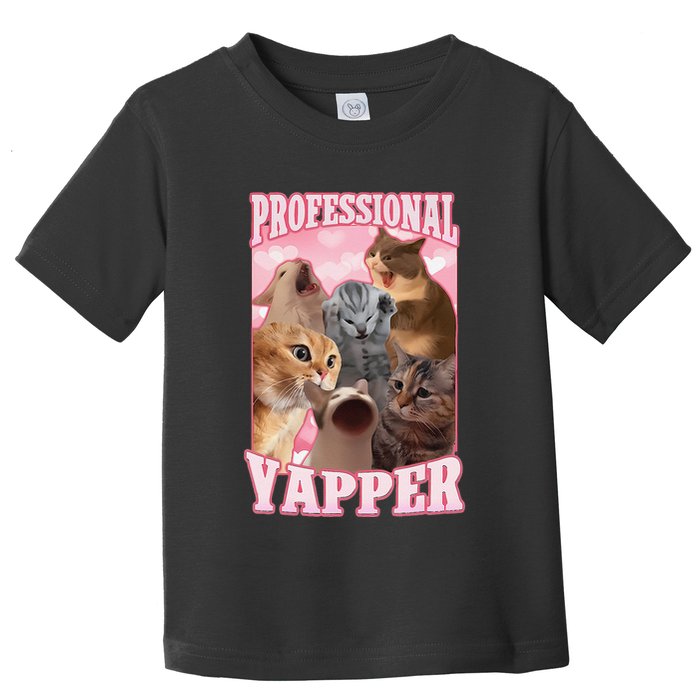 Funny Cat Meme Professional Yapper Cat Oddly Specific Dank Toddler T-Shirt