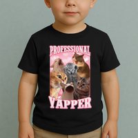 Funny Cat Meme Professional Yapper Cat Oddly Specific Dank Toddler T-Shirt